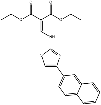 DIETHYL 2-(([4-(2-NAPHTHYL)-1,3-THIAZOL-2-YL]AMINO)METHYLENE)MALONATE 结构式