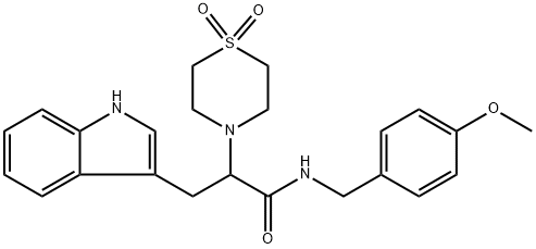 2-(1,1-DIOXO-1LAMBDA6,4-THIAZINAN-4-YL)-3-(1H-INDOL-3-YL)-N-(4-METHOXYBENZYL)PROPANAMIDE 结构式