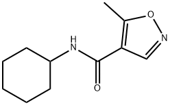 N-CYCLOHEXYL-5-METHYL-4-ISOXAZOLECARBOXAMIDE 结构式