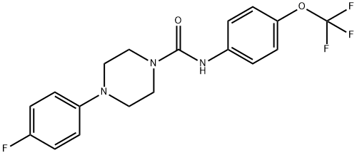 (4-(4-FLUOROPHENYL)PIPERAZINYL)-N-(4-(TRIFLUOROMETHOXY)PHENYL)FORMAMIDE 结构式