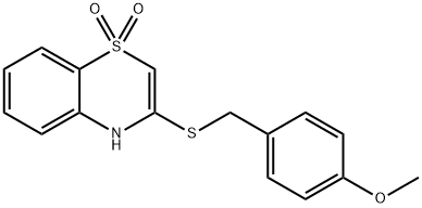 3-[(4-METHOXYBENZYL)SULFANYL]-1LAMBDA6,4-BENZOTHIAZINE-1,1(4H)-DIONE 结构式