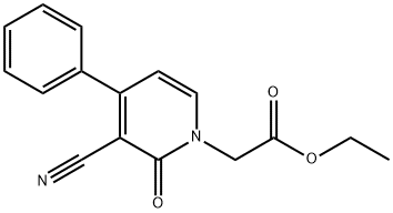 2-(3-氰基-2-氧代-4-苯基吡啶-1(2H)-基)乙酸乙酯 结构式