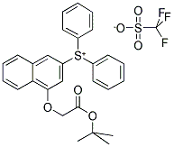 (TERT-BUTOXYCARBONYLMETHOXYNAPHTHYL)DIPHENYLSULFONIUM TRIFLATE 结构式