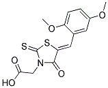 [5-(2,5-DIMETHOXY-BENZYLIDENE)-4-OXO-2-THIOXO-THIAZOLIDIN-3-YL]-ACETIC ACID 结构式