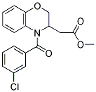 METHYL 2-[4-(3-CHLOROBENZOYL)-3,4-DIHYDRO-2H-1,4-BENZOXAZIN-3-YL]ACETATE 结构式