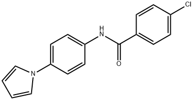 4-CHLORO-N-[4-(1H-PYRROL-1-YL)PHENYL]BENZENECARBOXAMIDE 结构式