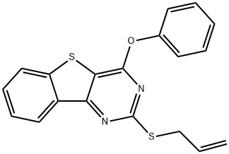 2-(ALLYLSULFANYL)-4-PHENOXY[1]BENZOTHIENO[3,2-D]PYRIMIDINE 结构式