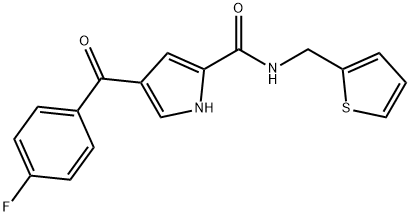 4-(4-FLUOROBENZOYL)-N-(2-THIENYLMETHYL)-1H-PYRROLE-2-CARBOXAMIDE 结构式