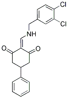 2-{[(3,4-DICHLOROBENZYL)AMINO]METHYLENE}-5-PHENYLCYCLOHEXANE-1,3-DIONE 结构式