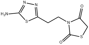 3-(2-(5-氨基-1,3,4-噻二唑-2-基)乙基)噻唑烷-2,4-二酮 结构式