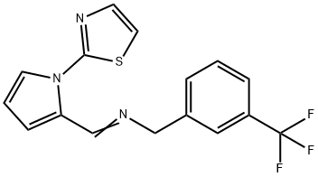 N-((E)-[1-(1,3-THIAZOL-2-YL)-1H-PYRROL-2-YL]METHYLIDENE)-N-[3-(TRIFLUOROMETHYL)BENZYL]AMINE 结构式