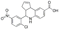 4-(2-CHLORO-5-NITROPHENYL)-3A,4,5,9B-TETRAHYDRO-3H-CYCLOPENTA [C]QUINOLINE-8-CARBOXYLIC ACID 结构式