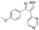 4-[3-(4-METHOXYPHENYL)-1H-PYRAZOL-4-YL]PYRIMIDINE 结构式