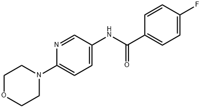 4-FLUORO-N-(6-MORPHOLINO-3-PYRIDINYL)BENZENECARBOXAMIDE 结构式