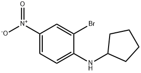 2-Bromo-N-cyclopentyl-4-nitroaniline 结构式