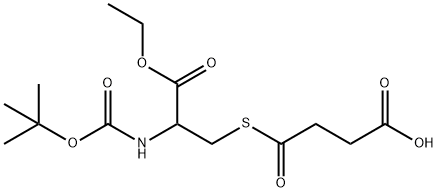 4-((2-[(TERT-BUTOXYCARBONYL)AMINO]-3-ETHOXY-3-OXOPROPYL)SULFANYL)-4-OXOBUTANOIC ACID 结构式