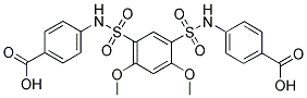 4,6-DIMETHOXY-N,N'-BIS(4-CARBOXYPHENYL)BENZENE-1,3-DISULFONAMIDE 结构式