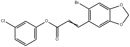 3-CHLOROPHENYL (E)-3-(6-BROMO-1,3-BENZODIOXOL-5-YL)-2-PROPENOATE