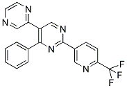 4-PHENYL-5-(PYRAZIN-2-YL)-2-(6-(TRIFLUOROMETHYL)PYRIDIN-3-YL)PYRIMIDINE 结构式