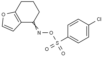 4-(([(4-Chlorophenyl)sulfonyl]oxy)imino)-6,7-dihydro-1-benzofuran 结构式