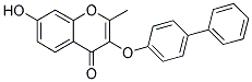 3-(BIPHENYL-4-YLOXY)-7-HYDROXY-2-METHYL-CHROMEN-4-ONE 结构式