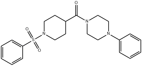 (4-PHENYLPIPERAZINO)[1-(PHENYLSULFONYL)-4-PIPERIDINYL]METHANONE 结构式
