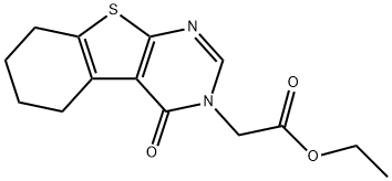 2-(4-氧代-5,6,7,8-四氢苯并[4,5]噻吩并[2,3-D]嘧啶-3(4H)-基)乙酸乙酯 结构式