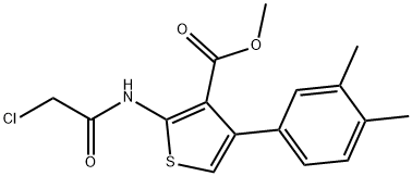 2-(2-氯乙酰氨基)-4-(3,4-二甲基苯基)噻吩-3-羧酸甲酯 结构式