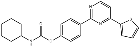 4-[4-(2-THIENYL)-2-PYRIMIDINYL]PHENYL N-CYCLOHEXYLCARBAMATE 结构式