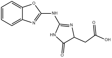 [2-(BENZOOXAZOL-2-YLAMINO)-5-OXO-4,5-DIHYDRO-3H-IMIDAZOL-4-YL]-ACETIC ACID 结构式