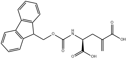 FMOC-GAMMA-METHYLENE-DL-GLUTAMIC ACID 结构式