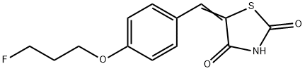 5-((E)-[4-(3-FLUOROPROPOXY)PHENYL]METHYLIDENE)-1,3-THIAZOLANE-2,4-DIONE 结构式