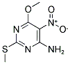 4-AMINO-5-NITRO-6-(METHYLOXY)-2-(METHYLSULFANYL)PYRIMIDINE 结构式