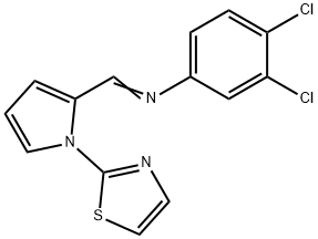 3,4-DICHLORO-N-((E)-[1-(1,3-THIAZOL-2-YL)-1H-PYRROL-2-YL]METHYLIDENE)ANILINE 结构式