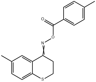 6-METHYL-4-([(4-METHYLBENZOYL)OXY]IMINO)THIOCHROMANE 结构式