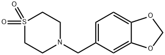 4-(1,3-Benzodioxol-5-ylmethyl)-1lambda6,4-thiazinane-1,1-dione 结构式