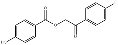 2-(4-FLUOROPHENYL)-2-OXOETHYL 4-HYDROXYBENZENECARBOXYLATE 结构式