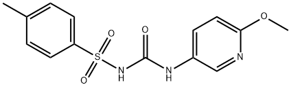 1-(6-METHOXY(3-PYRIDYL))-3-((4-METHYLPHENYL)SULFONYL)UREA 结构式