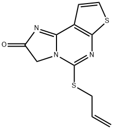5-(Allylsulfanyl)imidazo[1,2-c]thieno[3,2-e]pyrimidin-2(3H)-one 结构式