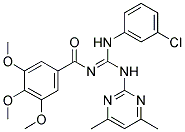 (E)-N-((3-CHLOROPHENYLAMINO)(4,6-DIMETHYLPYRIMIDIN-2-YLAMINO)METHYLENE)-3,4,5-TRIMETHOXYBENZAMIDE 结构式