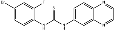 N-(4-BROMO-2-FLUOROPHENYL)-N'-(6-QUINOXALINYL)THIOUREA 结构式