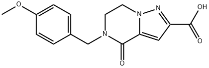 5-(4-METHOXYBENZYL)-4-OXO-4,5,6,7-TETRAHYDROPYRAZOLO[1,5-A]PYRAZINE-2-CARBOXYLIC ACID 结构式