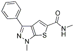 N,1-DIMETHYL-3-PHENYL-1H-THIENO[2,3-C]PYRAZOLE-5-CARBOXAMIDE 结构式