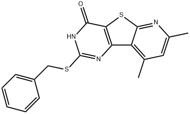2-(Benzylsulfanyl)-7,9-dimethylpyrido[3',2':4,5]thieno[3,2-d]pyrimidin-4-ol 结构式