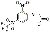 ((2-NITRO-4-[(TRIFLUOROMETHYL)SULFONYL]PHENYL)THIO)ACETIC ACID 结构式