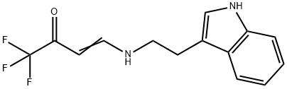 (E)-1,1,1-TRIFLUORO-4-([2-(1H-INDOL-3-YL)ETHYL]AMINO)-3-BUTEN-2-ONE 结构式