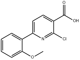 2-CHLORO-6-(2-METHOXYPHENYL)NICOTINIC ACID 结构式