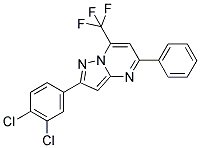 2-(3,4-DICHLOROPHENYL)-5-PHENYL-7-(TRIFLUOROMETHYL)PYRAZOLO[1,5-A]PYRIMIDINE 结构式