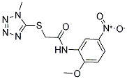 N-(2-METHOXY-5-NITROPHENYL)-2-[(1-METHYL-1H-1,2,3,4-TETRAAZOL-5-YL)SULFANYL]ACETAMIDE 结构式