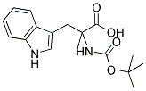 2-((叔丁氧羰基)氨基)-3-(1H-吲哚-3-基)-2-甲基丙酸 结构式